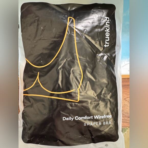 TRUEKIND Daily Comfort Wirefree Shaper Bra NUDE Support Stretch NWT XL - Picture 3 of 8